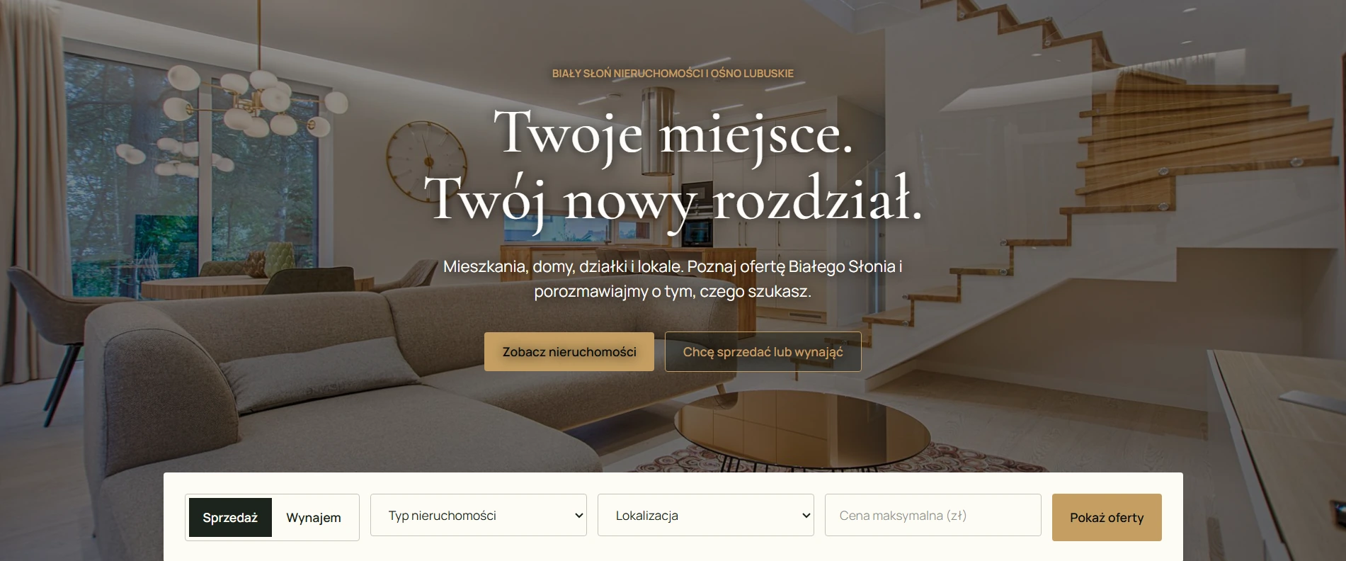 BIAŁY SŁOŃ NIERUCHOMOŚCI – Strona główna · DEMO