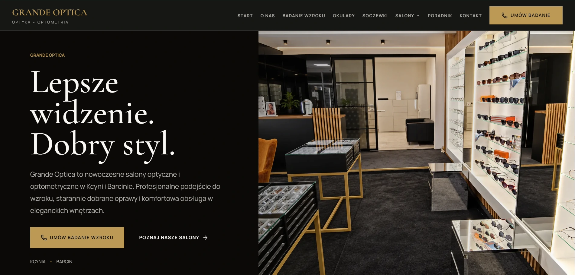 Grande Optica – Strona główna · Zrealizowana